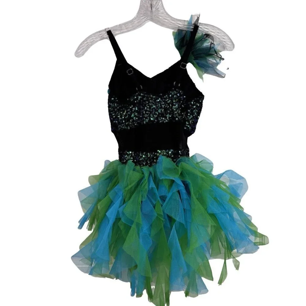 CURTAIN CALL Showtime Star 2-Piece Dance Costume‎ Leotard Tutu Size CME Ballet
